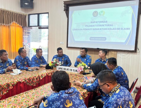Lapas Kelas IIB Slawi Gelar Rapat Dinas Bahas Persiapan Kunjungan Dirjen Pemasyarakatan